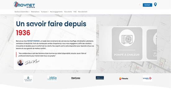 Réalisation site vitrine Moynet Energie Lavaur